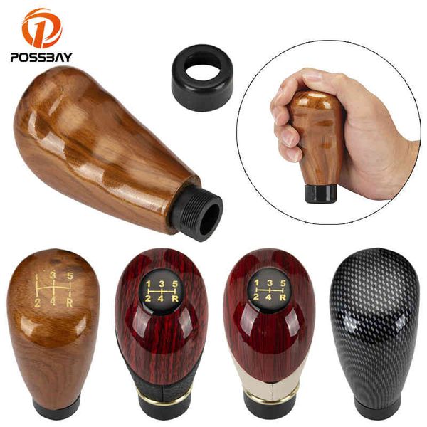 

possbay auto 5-speed manual car gear stick interior universal lever shift knob