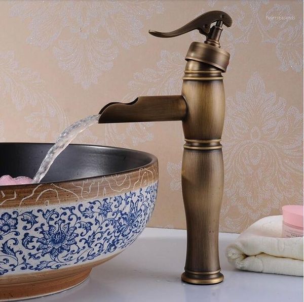 

bathroom sink faucets antique finish brass faucet kitchen basinsink mixer tap water basin hj-50281