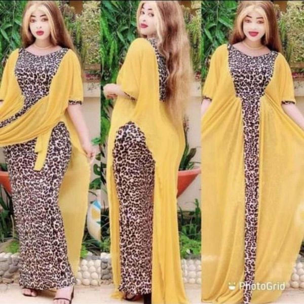 

ethnic clothing leopard print african dresses for women 2021 africa muslim long dress length fashion lady, Red