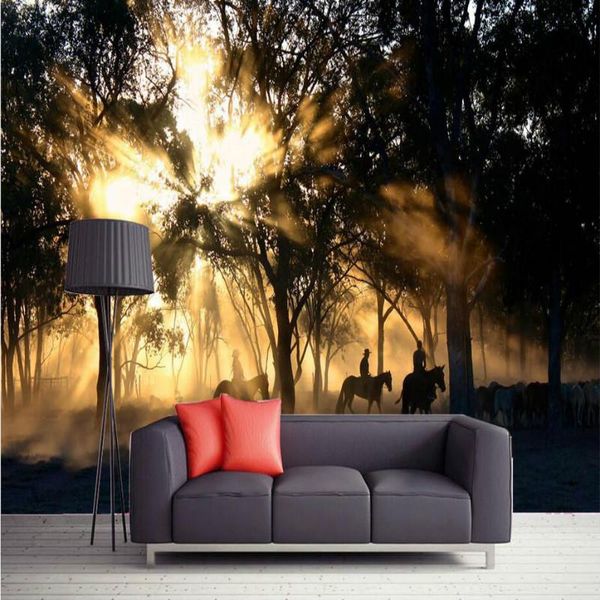 

wallpapers custom 3d wall paper decorative wallpaper for living room backdrop home improvement sunset silhouette scenery