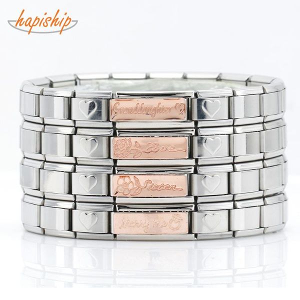 

charm bracelets hapiship womens fashion bracele marry me i love you friend mum granddaughter wish gift for daugther birthday jewelry g154, Golden;silver
