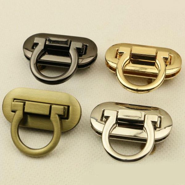 

bag parts & accessories women twist locks durable colorful metal clasp for diy handbag craft fashion retro hardware casual turn lock 1pc, Black