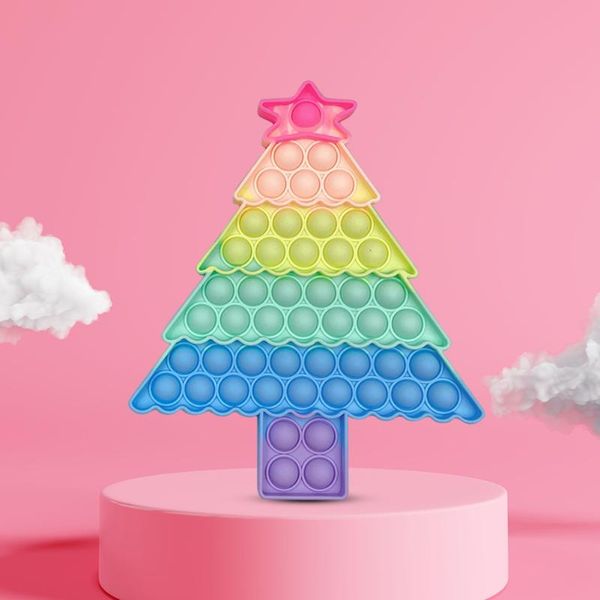 

party favor christmas gift tree push bubble toy autism puzzle relaxing reliver decompression children squeeze game