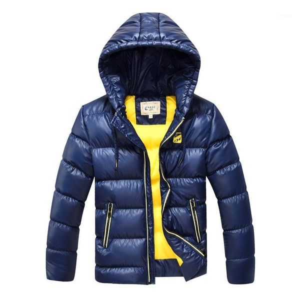 Пальто зимой большие детские хлопковые куртки одежда детские густые теплые пальто с капюшоном мальчики плюс толстый большой размер хлопчатобумажные Parkas