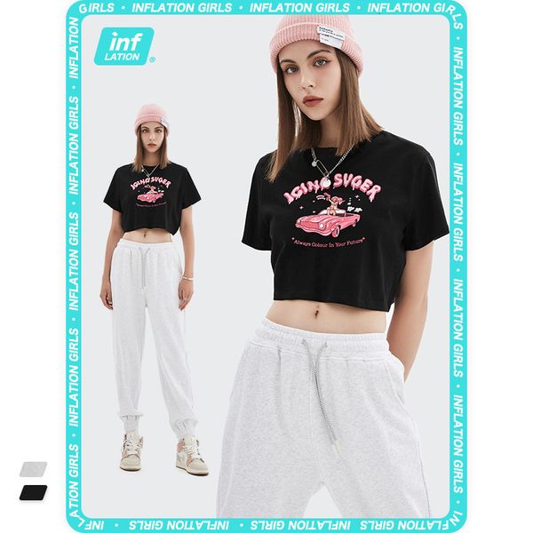 

t shirt inf women's fashion products in spring and summer, White