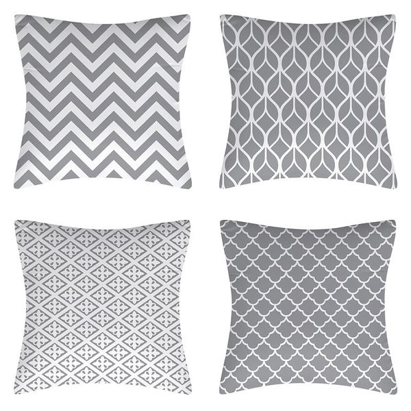 

cushion/decorative pillow 4pcs simple geometric pattern throw case home decoration pillowcase comfortable durable sofa cushion cover