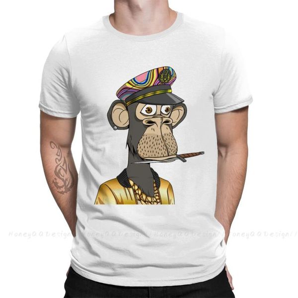 

men's t-shirts men bored ape yacht club bayc nft tshirt #8135 classic pure cotton o neck tees harajuku shirt oversize, White;black