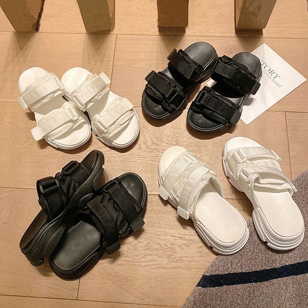 

d velcro sandals for women to wear in summer, Black