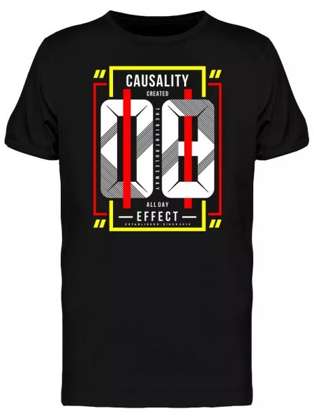 

Causality Created All Day Men's Tee -Image by Shutterstock, White;black