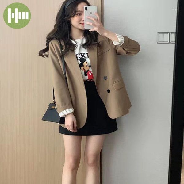 

women's suits & blazers womens autumn fashion basic outwear notched single breasted solid casual daily korean style female office lady, White;black