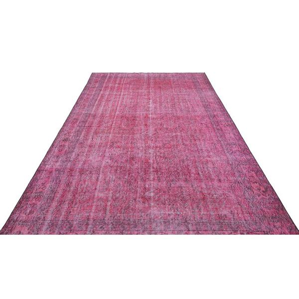

carpets pink wool rug unique hand-knotted decoraitve anatolian design floral oushak 2 pillow gift