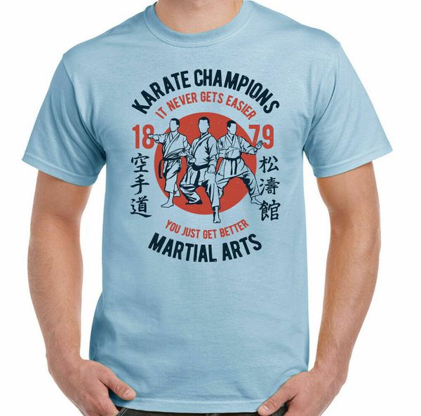 

karate t-shirt martial arts mma training fitness champion mens funny belt, White;black