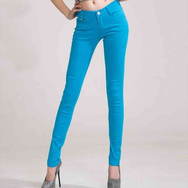 

slim waist skinny low blue womens jeans denim pencil pants stretch plus size