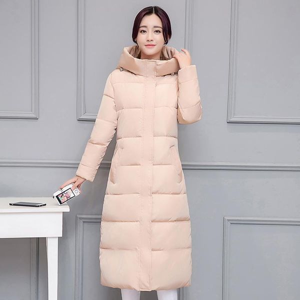 

women's down & parkas plus size women warm cotton jackets winter hooded parka jacket fashion slim students coat khaki outerwear 3xl b94, Black