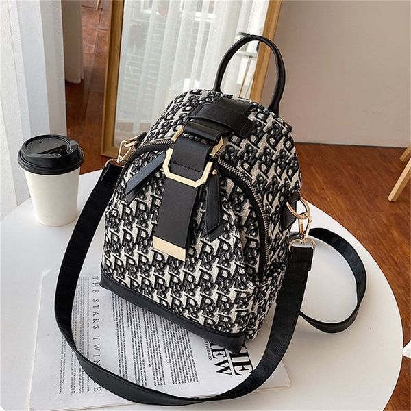 

designer sale advanced sense bag women's 2022 new fashion texture canvas backpack student versatile leisure large capacity