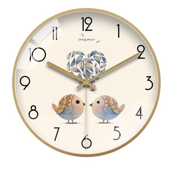 

wall clocks light luxury nordic creative clock bedroom fashion home living room simple mute table quartz