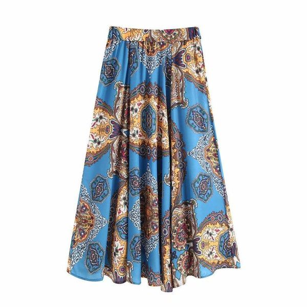 

skirts 1981-48-9633 european and american fashion printed, Black