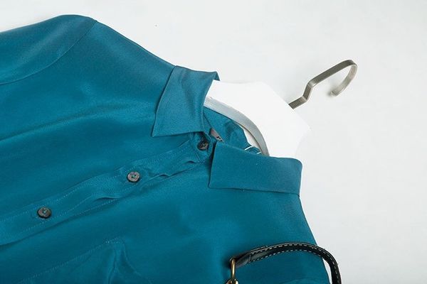 

dress 2021 fashion night sky blue shirt mulberry silk femininity party, Black;gray