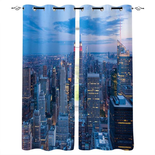 

manhattan city landscape curtain for living room kids decoration bedroom window treatment drapes &