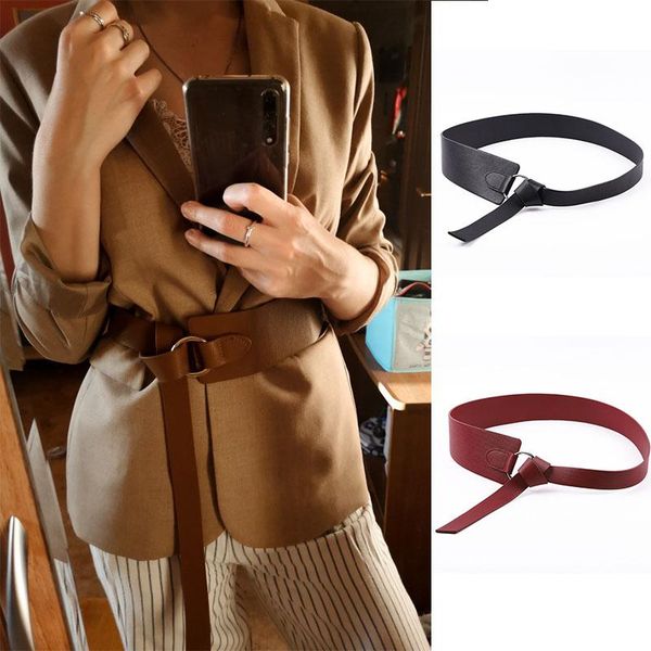 

belts fashion corset for women black brown ladies dresses coats female tie obi thin bow waistband leisure