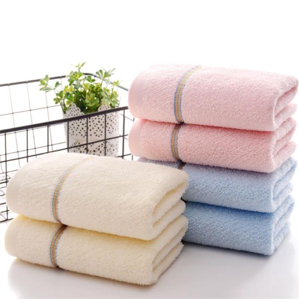 

towel soft cotton solid color bath towels beach for adults absorbent luxury hand face sheet men women basic 33x75cm