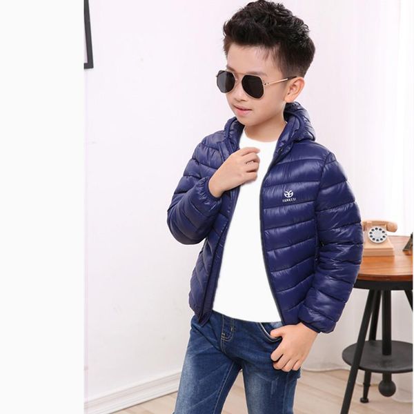

coat style boys and girls down padded baby cotton-padded jacket clothes fall winter outerwear, Blue;gray