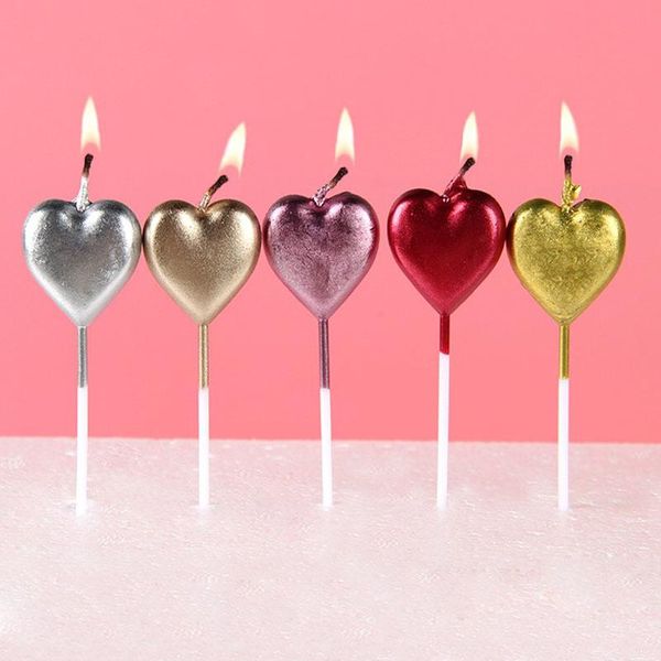 

other festive & party supplies cake decoration love candle plug-in accessories dessert romantic star heart shape