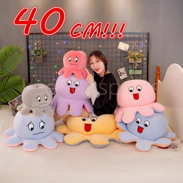 

40cm big size reversible flip ocs stuffed soft double-sided expression plush toy baby kids gift doll wedding festival party xxc299