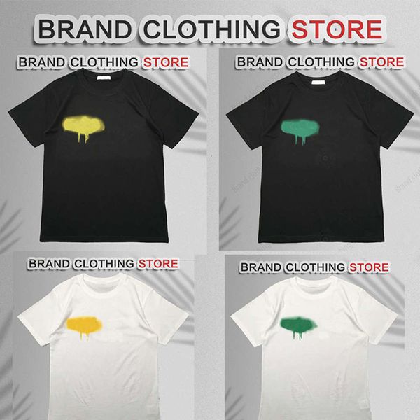 

designer brand luxury t shirt pa spray letters short-sleeved spring and summer tide men women pure cotton with the same paragraph s-2xl, White