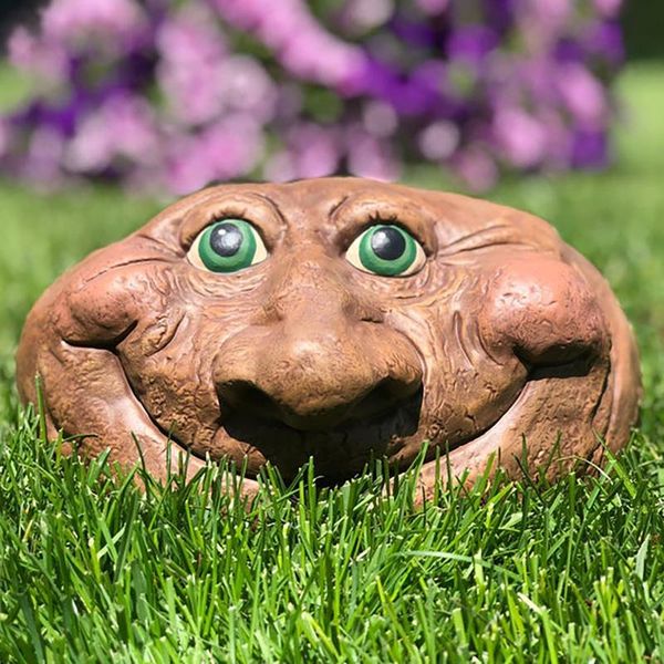 

rock funny face garden yard art resin sculptures mystical stones for indoors outdoors patio porch home decor decorations