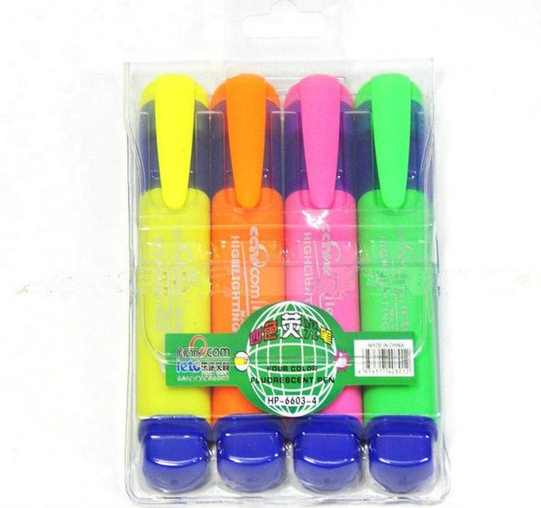 Disciplinas 4 cores / set oblíquo ponta marcador marcador líquido marcador canetas para led escrita placa de vidro janela pintura