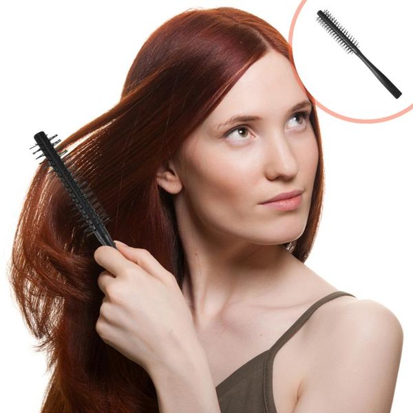 

hair brushes 1pc styling cylinder comb wooden curly home hairdressing, Silver