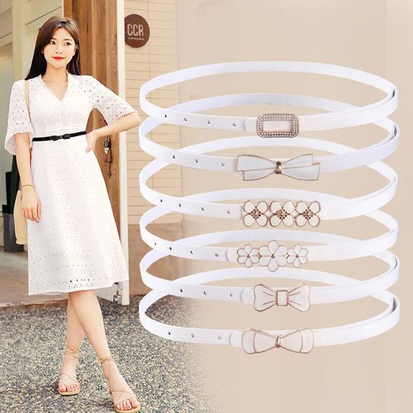 

belts women thin belt all-match decorative dress with skirt simple female design skinny waistband, Black;brown