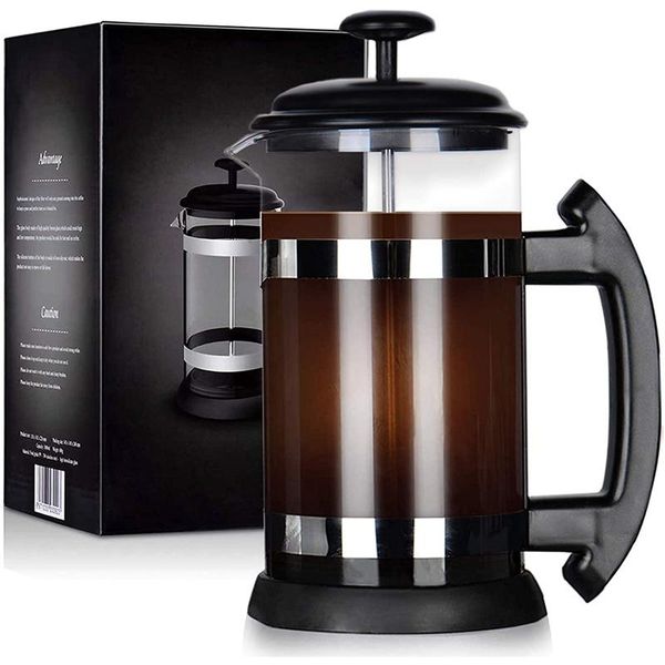 

juicers french press coffee maker 34 oz, presses tea makers with borosilicate glass cold and brew (8 cups)