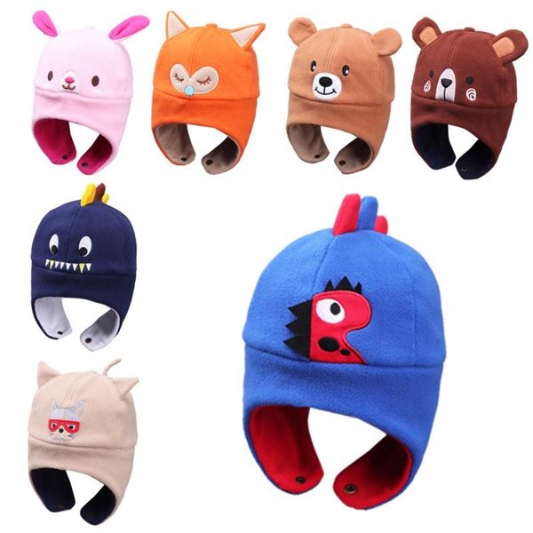

caps & hats winter cute baby bonnet cotton children ear cartoon kids infant hat for, Yellow