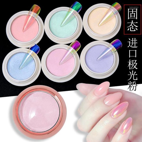 

nail powder ice transparent nude aurora net red art symphony mermaid flour magic mirror pink fairy1, Silver;gold