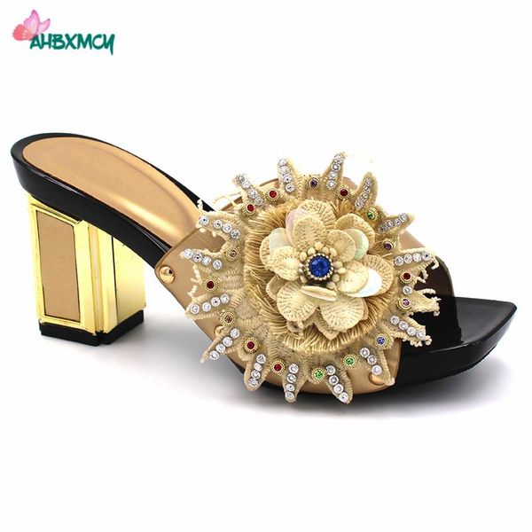 

dress shoes 2021 fashionable design italian women in golden color african ladies with platform for wedding, Black