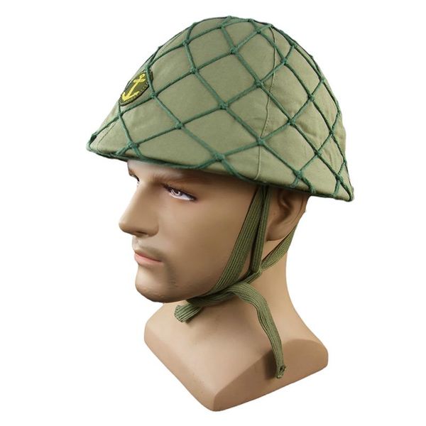 

wide brim hats wwii japanese navy type 90 helmet + cover net set ijn, Blue;gray