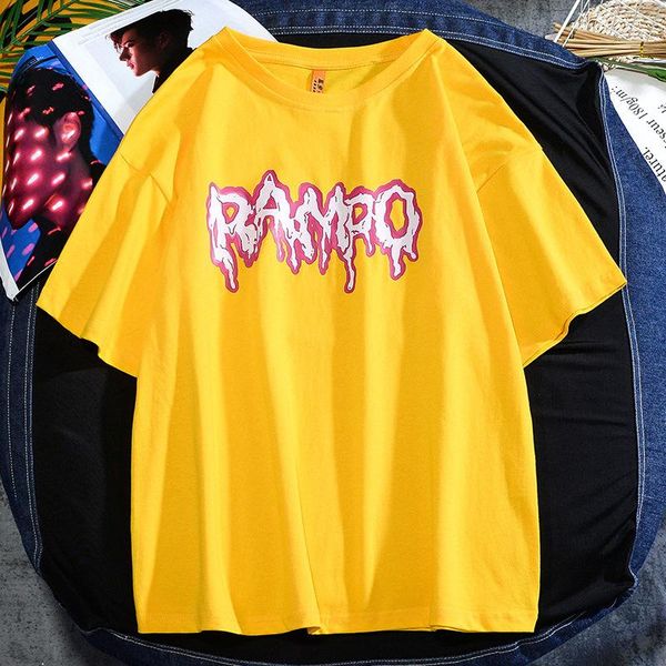 

men's t-shirts summer short sleeve t-shirt loose casual versatile bottomed shirt fashion brand clothes couple's top, White;black