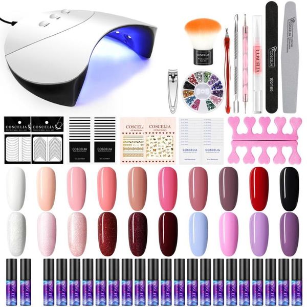 

nail art kits coscelia manicure set with 36w uv lamp for gel polish all kit professional machine