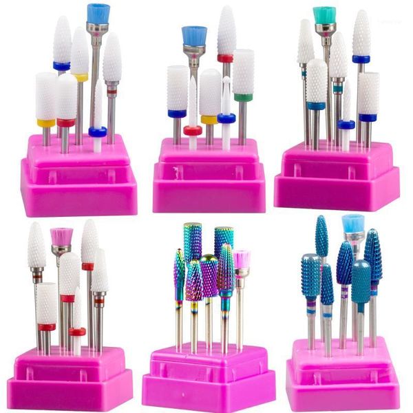 

milling cutter for manicure set nail drill bits electric machine accessories mill cutters pedicure files tools1, Silver