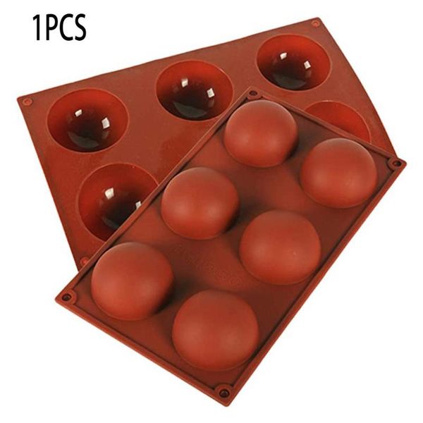 

baking moulds 6 holes half ball sphere chocolate silicone mold round semi cake molds for dessert diy jelly dome mousse
