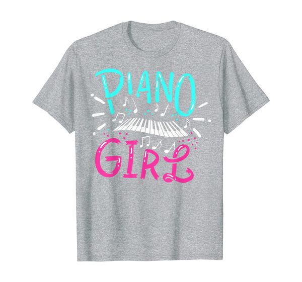 

piano girl t shirt pianist tshirt music notes gift, White;black