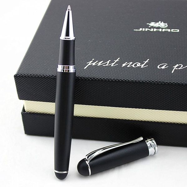Гель -ручки Jinhao 750 Executive Rough Surface Black 10 Color Rollerball ручка Высококачественная роскошная офисная школьная канцелярские товары материалы материалы материалы