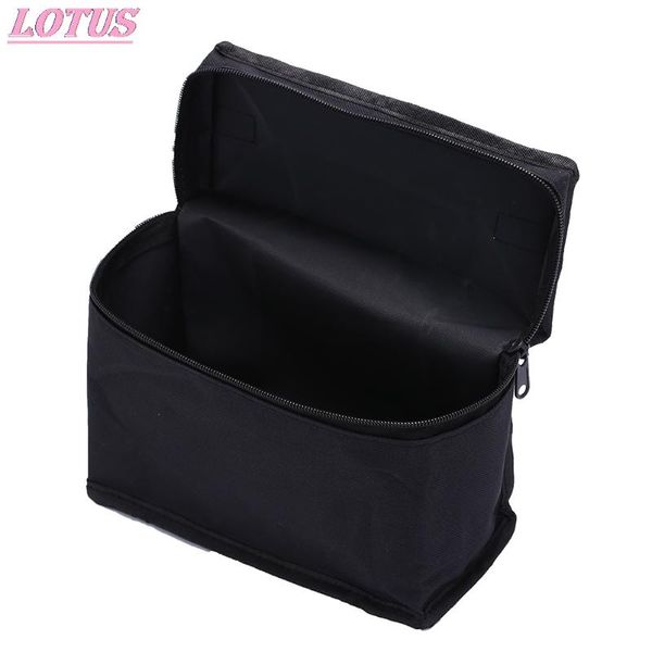 

pencil bags marker pen storage bag large capacity zipper black folding art markers canvas hold 36/48/60/80pcs