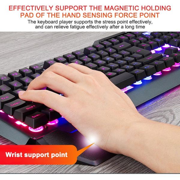 

gaming keyboard waterproof slot wired with two-color injection cap gamer for tablet deskkeyboards
