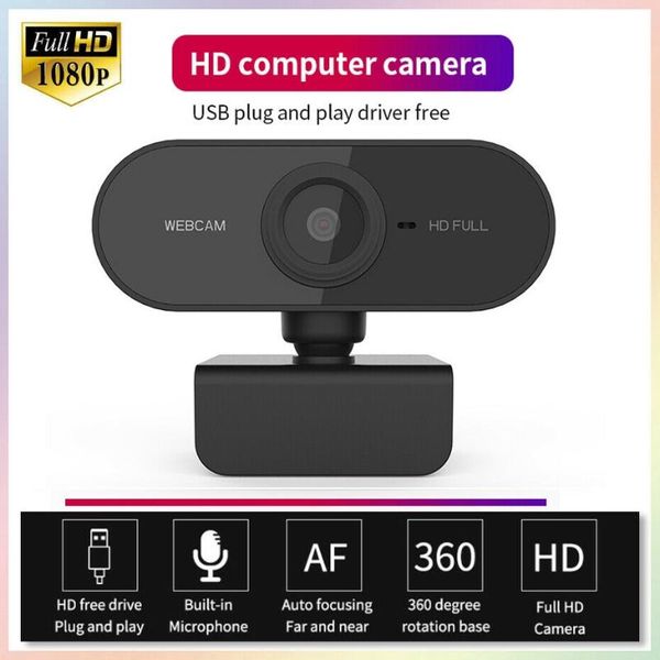 

webcams full hd 1080p webcam computer pc web camera with microphone rotatable cameras for live broadcast video calling conference work