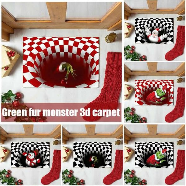 

carpets christmas 3d illusion doormat anti-slip floor mat bedside area rugs for bedroom living room children decor rug dnj9