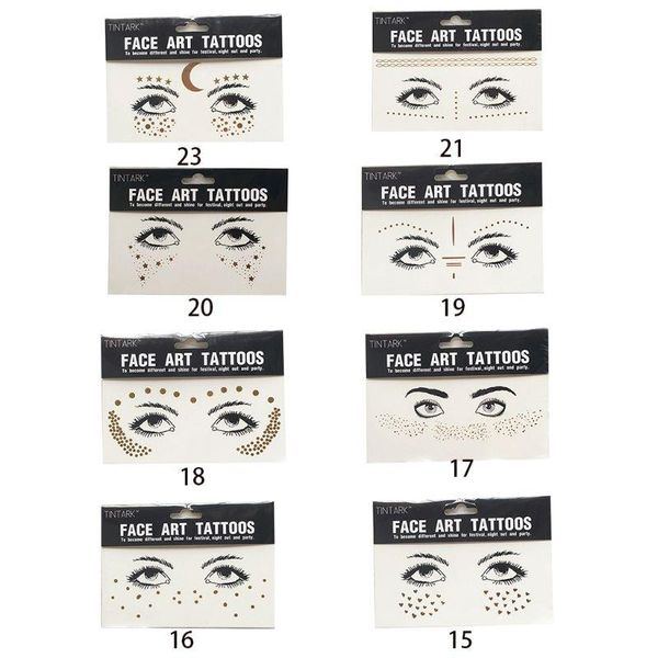 

temporary tattoos beauty body art golden face tattoo stickers bronzing freckles