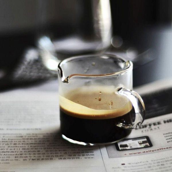 

mugs small double mouth milk jugs glass cup high temperature resistant espresso mug coffee sharing juice